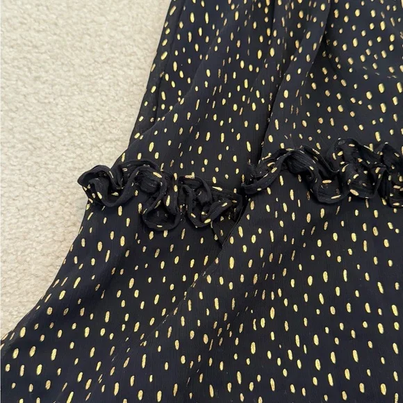 aqua black and gold dress Long Balloon Sleeve Knee Length Dress main image 1